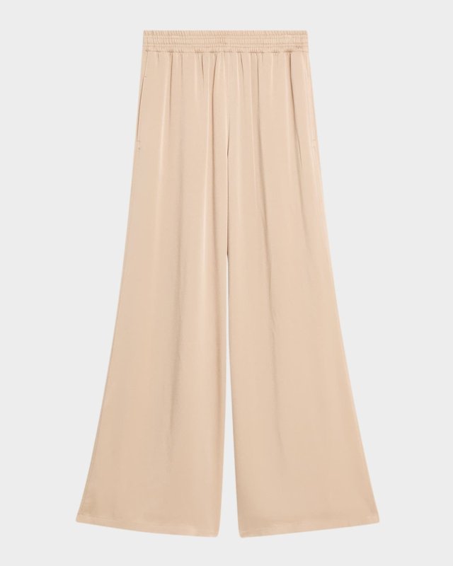 Wide-Leg Enver Satin Trousers